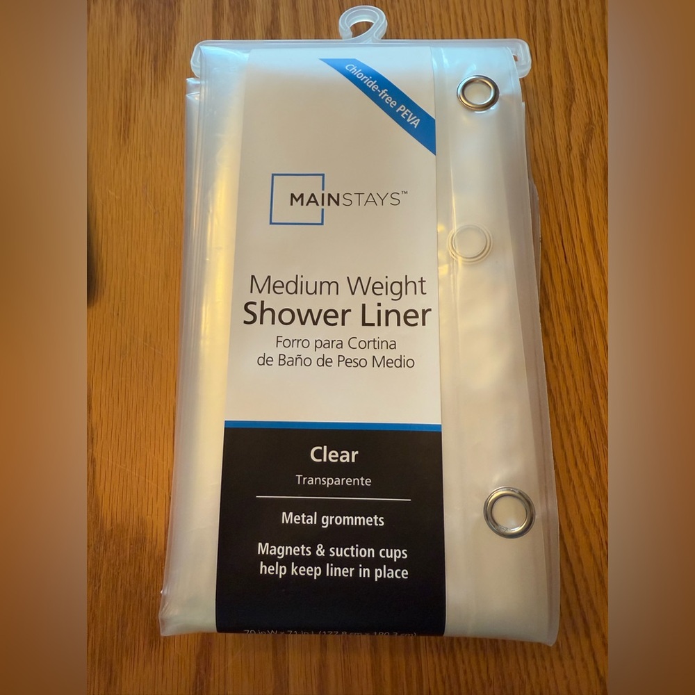 Mainstays Medium Weight Shower Liner